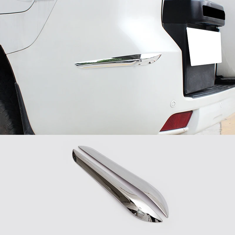 

Для Toyota Land Cruiser 150 Prado LC150 FJ150 2010-2017 АБС-пластик, хромированная задняя угловая накладка, защита бампера, аксессуар для стайлинга