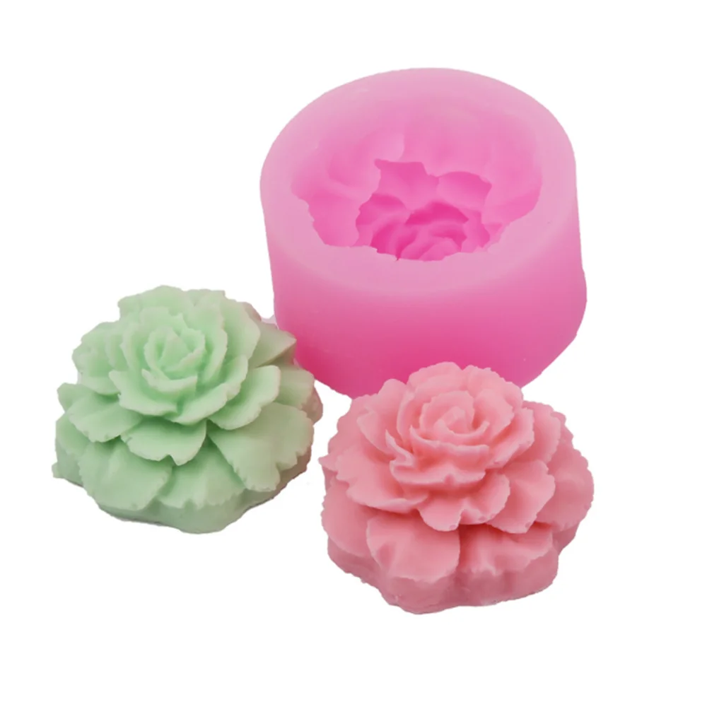 

3D Carnation Candle Mold Flower Silicone Mold Handmade Soap Mold Cake Decorating Tool Clay Mold Art Craft Gift for Mother s Day