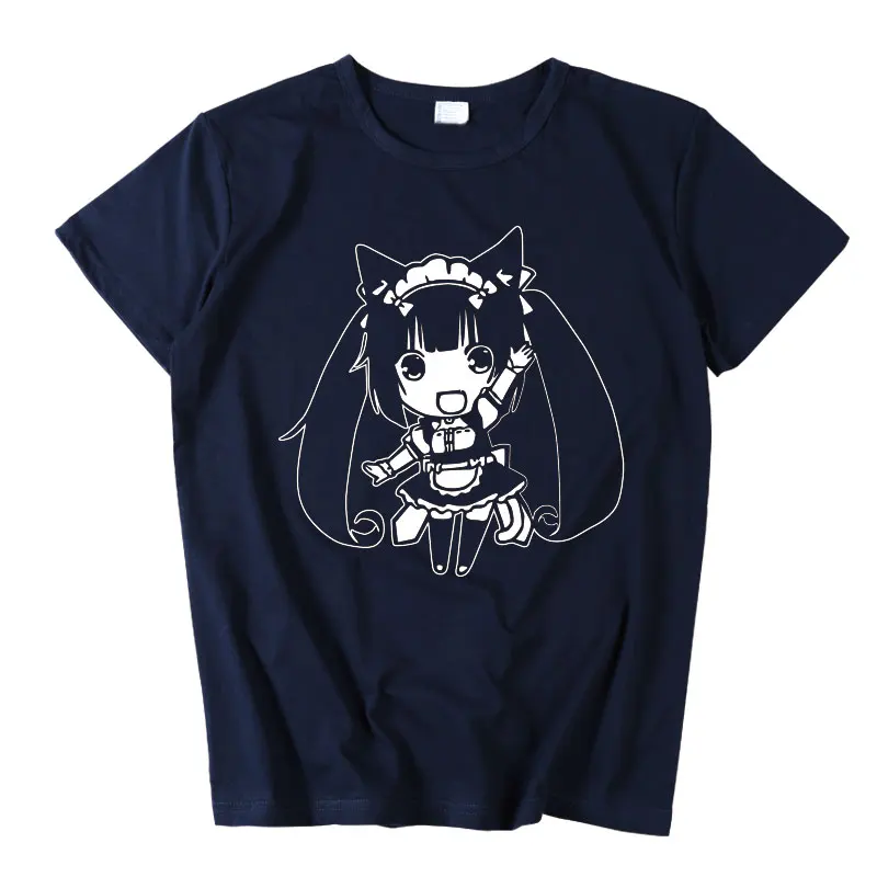 Camiseta de Anime PARA Chocolat Vanilla PARA hombres y mujeres, Tops de algodón PARA estudiantes, nuevas camisetas de manga corta