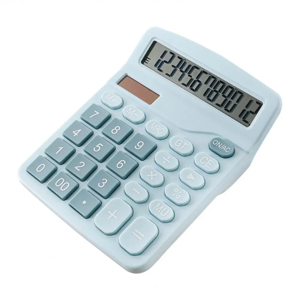 Electronic Calculator LCD Display Two-way Power 12 Digits Solar Battery Financial Scientific Calculator for Office