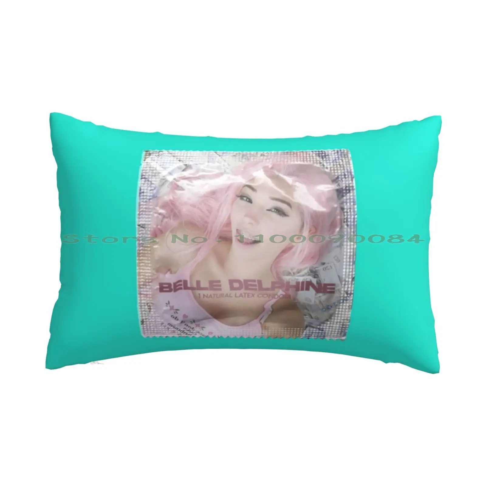 Belle Delphine 1 Natural Latex Rubber Pillow Case 20x30 50*75 Sofa Bedroom Turbo 4s 996 996 Turbo Racing Long Rectangle