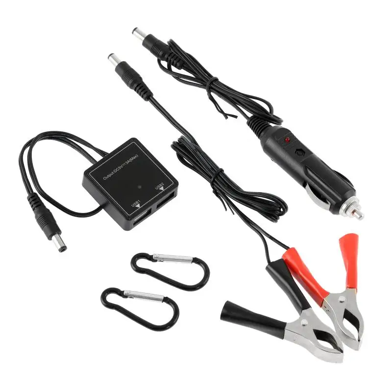 Imagem -06 - Livre Portátil Dobrável Células Solares Carregador Dobrável Painel Solar Carregador Banco de Energia Móvel para Bateria do Telefone Porta Usb 12v 25w ao ar
