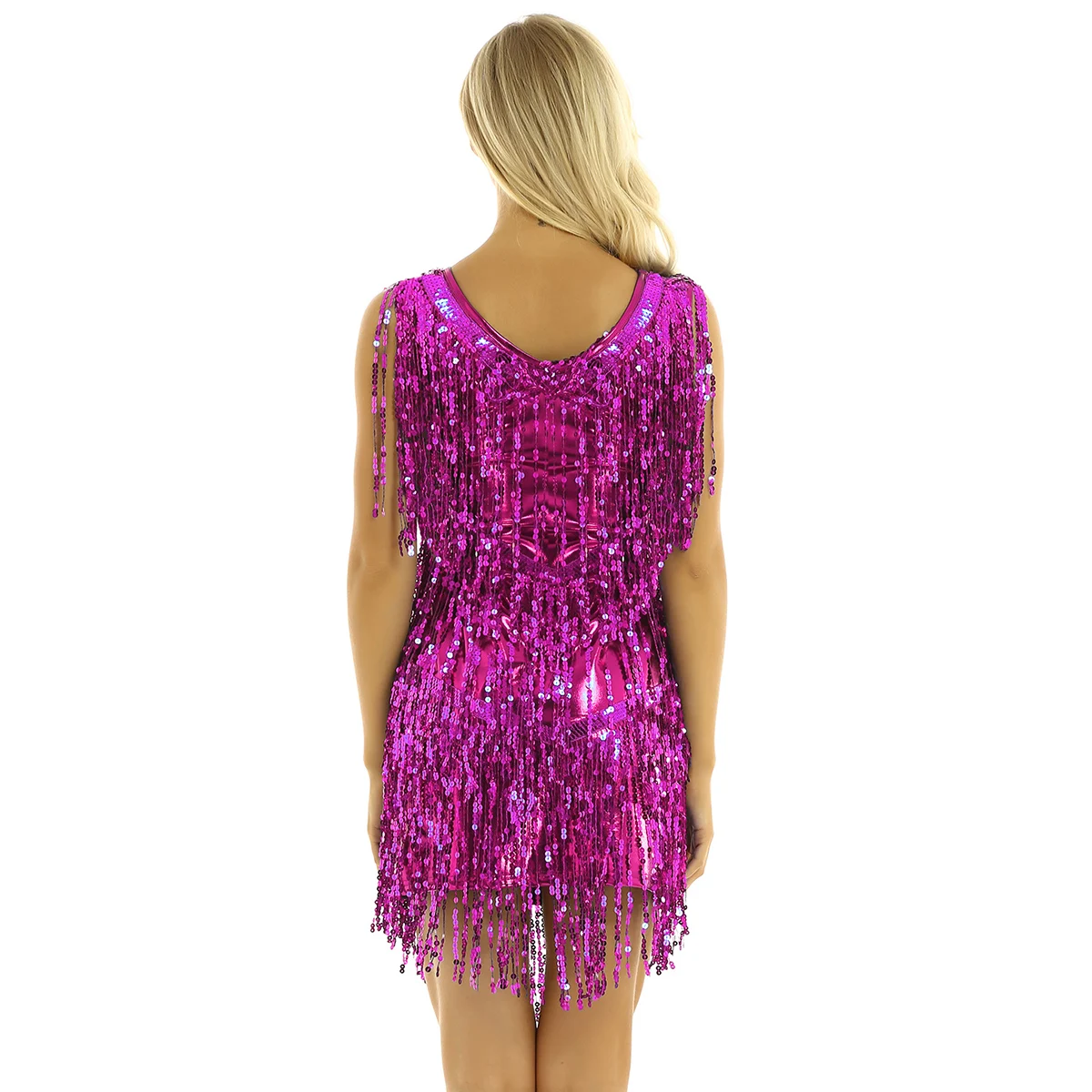 Latin Dance Dress Women Sexy tassel fringe sequin Salsa allroom Tango Cha Cha Rumba Samba Latin Dresses Rave Outfits Dancewear