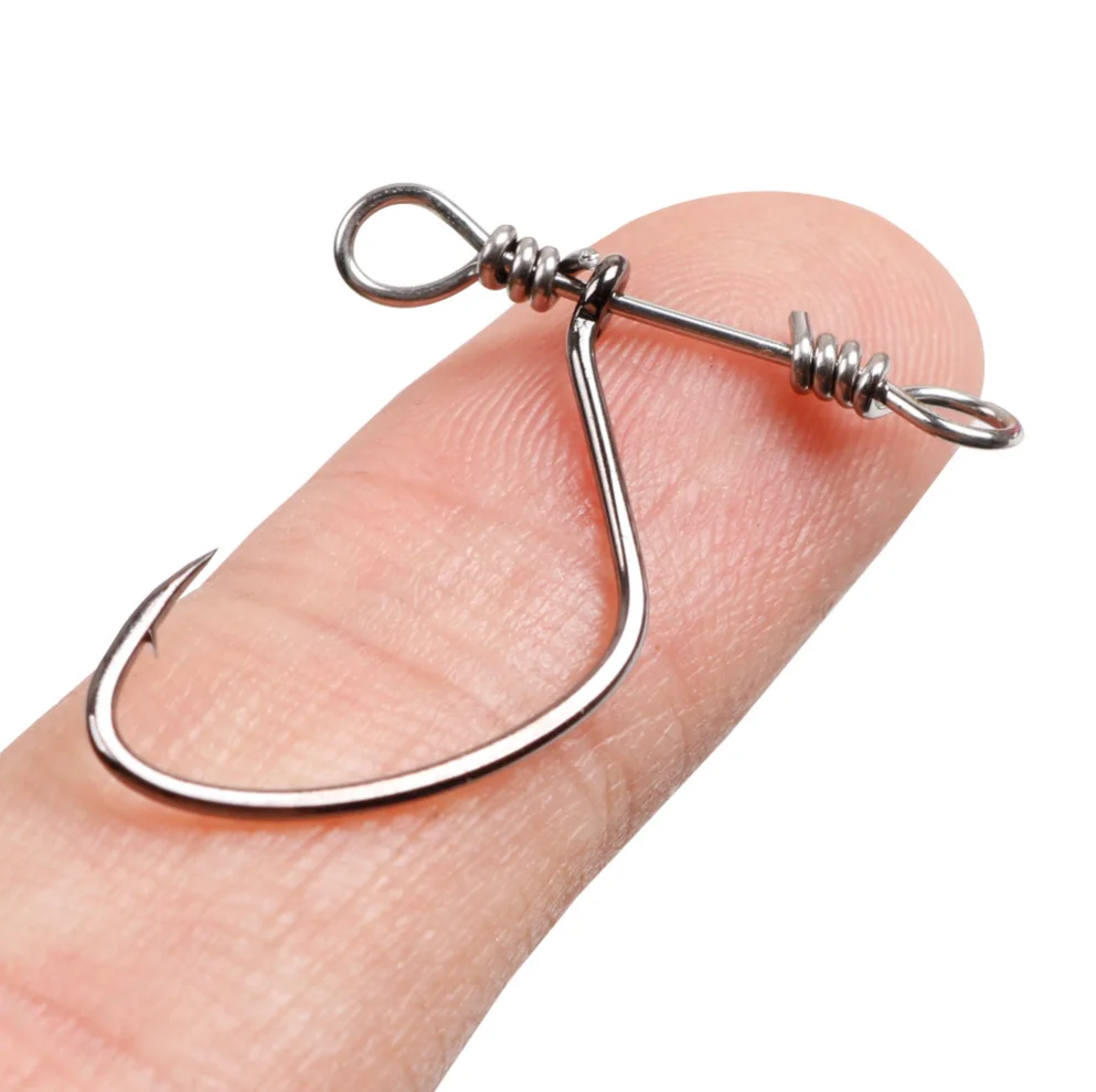 

10/50/100pc Fish Hook Barb Barbed Crank Hooks Accessories Feeder Snaps Pin Bearing Connector for Rolling Swivel Fishing Fishery