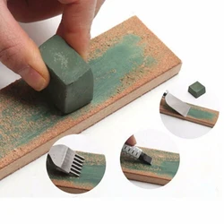 Handmade Leather Abrasive Paste Strop Knife Sharpening Polishing Cream Compound Wax Leathercraf Paste Hand Grinding Block