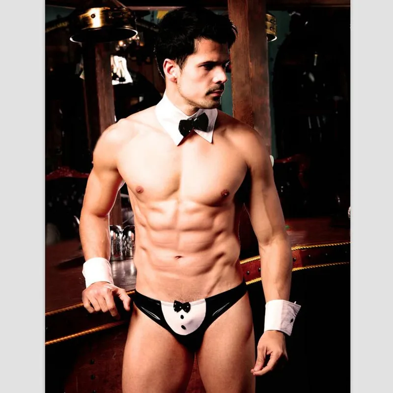 

Hot Erotic Men Sexy Slim Fit Waiter Cosplay Costume Men Maid Lingerie Halloween Waiter Cosplay Costumes for Sexy Men