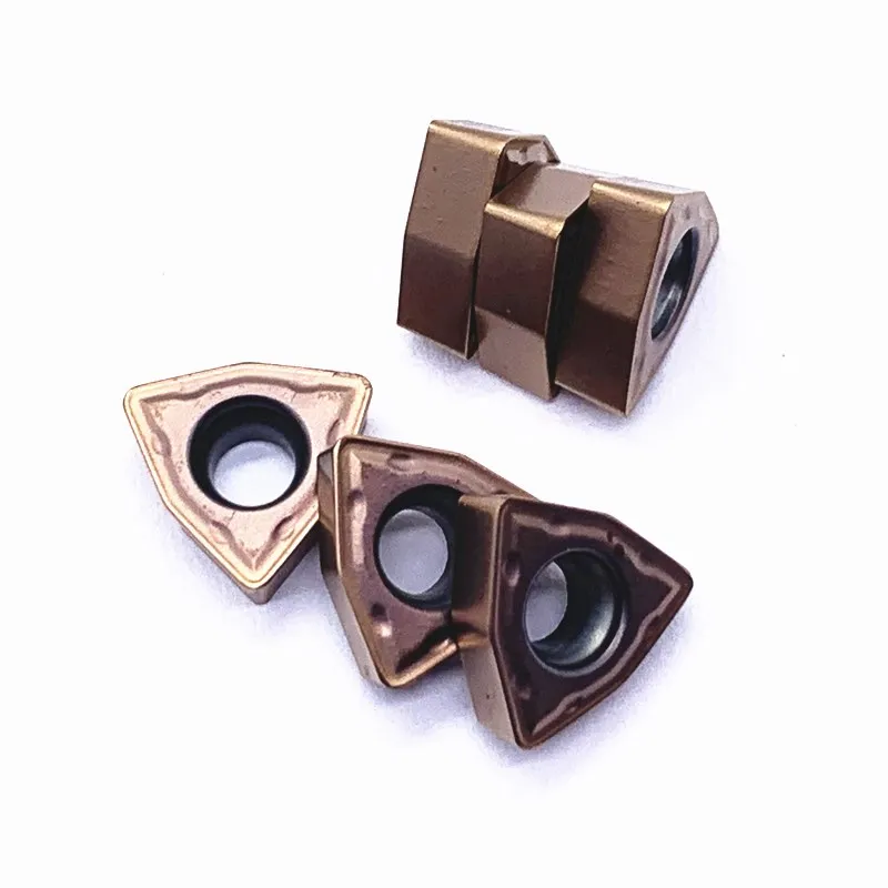 10 pçs wcmt050308fn u máquina de perfuração torno peças ferramenta torneamento carboneto inserção u broca inserção especial