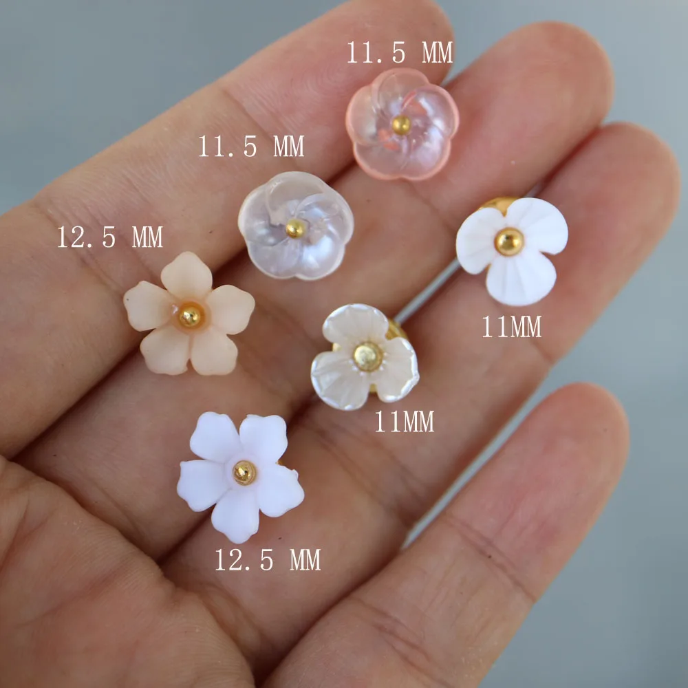 10pcs/lot small flower buttons for shirt Decorative floral sewing buttons for cashmere Knit cardigan DIY craft supplies