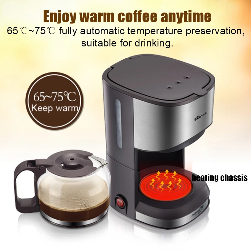 Household American-style extraction drip-type mini coffee machine 0.7L teapot glass bottle can keep warm can make scented tea