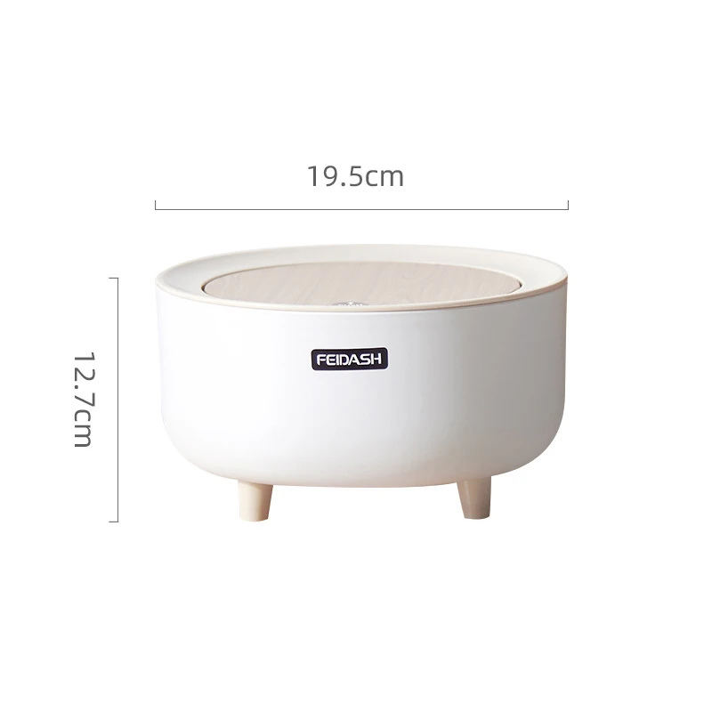 Japanese-style Mini Desktop Trash Can Simple Press Trash Storage Bin Student Dormitory Bedside Desk Storage Bucket Container