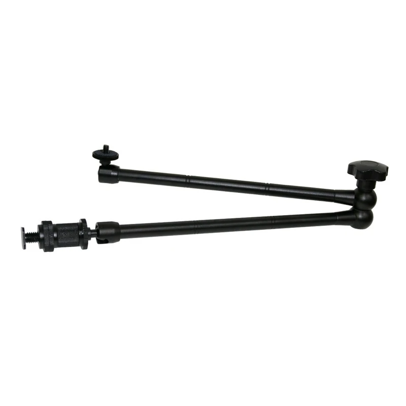 20Inch Adjustable Articulating Friction Magic Arm with Hot Shoe Mount for LED Light DSLR Rig LCD Monitor