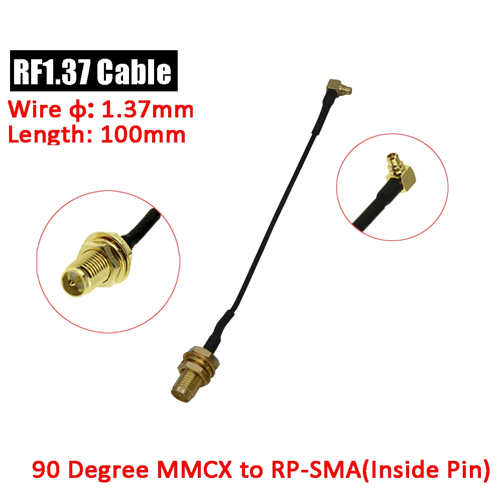 10cm RF1.37 Cable Ipex 1 /MMCX to SMA / RP-SMA Antenna Pigtail Cable for PandaRC TBS VTX RC Models RC Drone FPV Racing