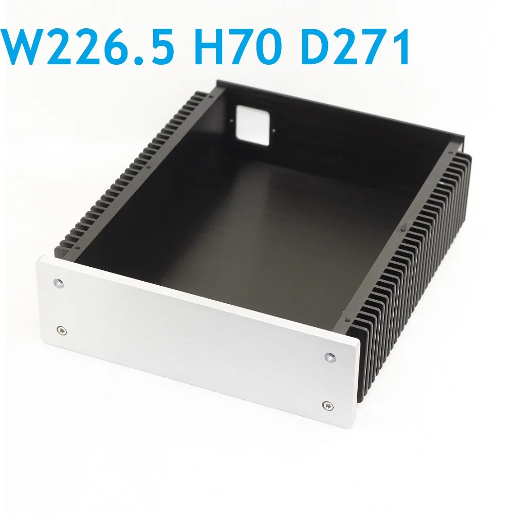 

W226 H70 D271 DIY Aluminum Tube Amp Headphone Preamp Enclosure Power Amplifier Supply Chassis Heat Dissipation DAC Decoding