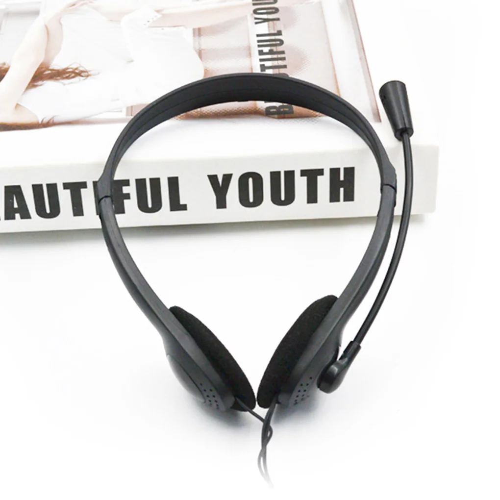 3 5mm Wired Stereo Headset Noise Cancelling Earphone Microphone Computer Laptop Headphone 2 Interfaces