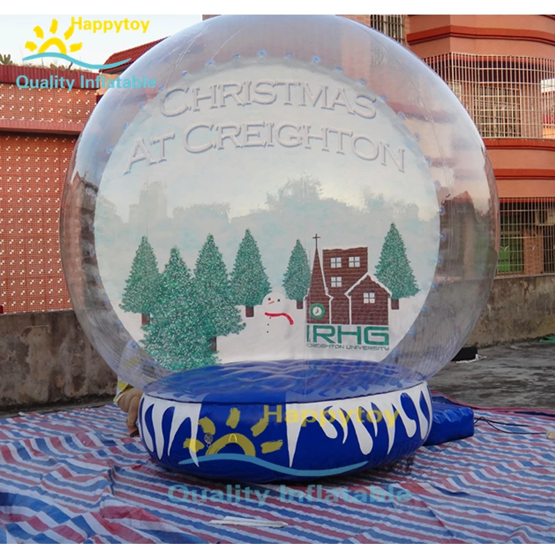 3 M 4M 5M Yard Advertising Snowball Bubble Tent Indoor Santa Inflatable Snow Dome,Snow Globe,Clear House