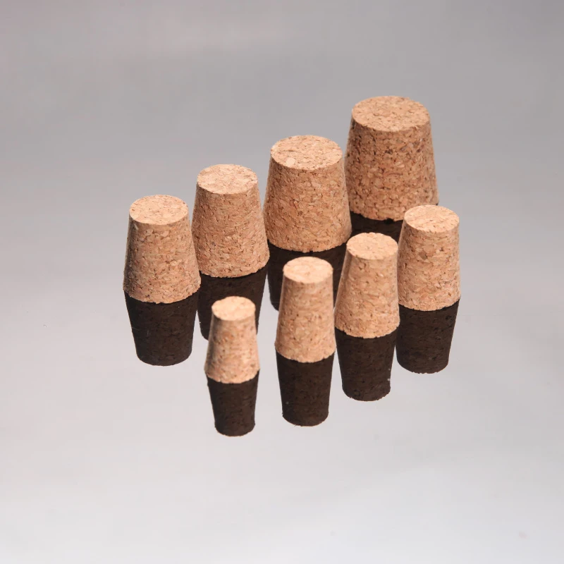 10pcs Top Dia. 15mm to 33mm Cork Stopper Wooden Plug Suit For Different Test Tubes