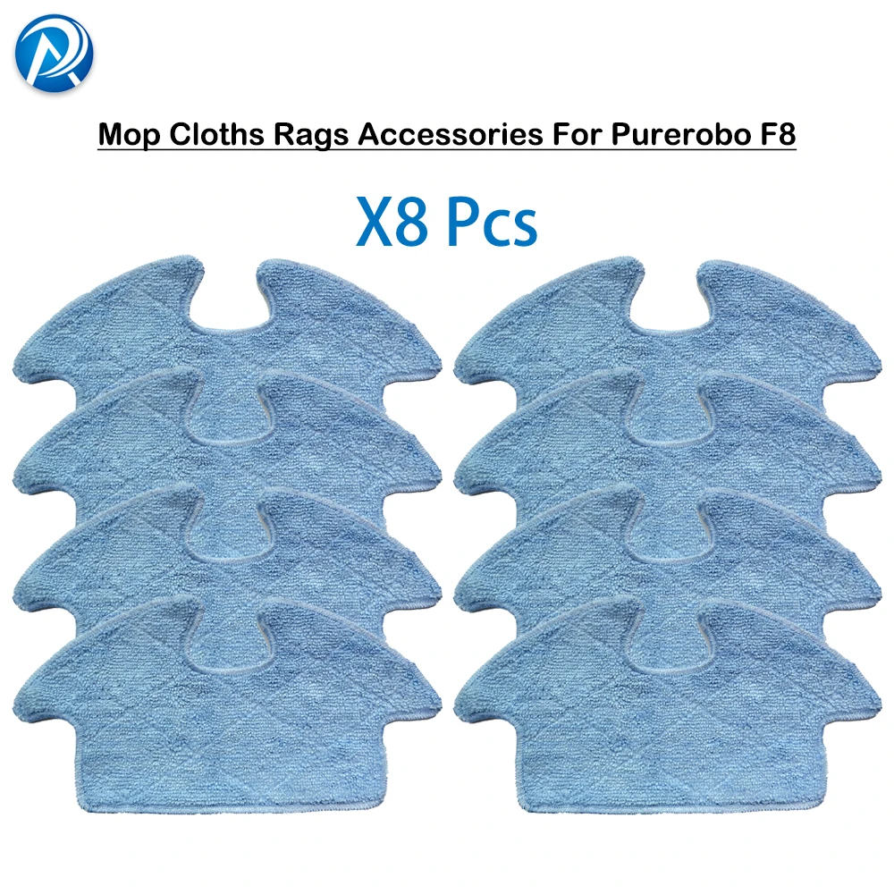 F8 Vacuum Cleaner Parts Cleaning Mop 2/4/8Pcs Vacuum Cleaner Mop Cloth Replacement For Purerobo