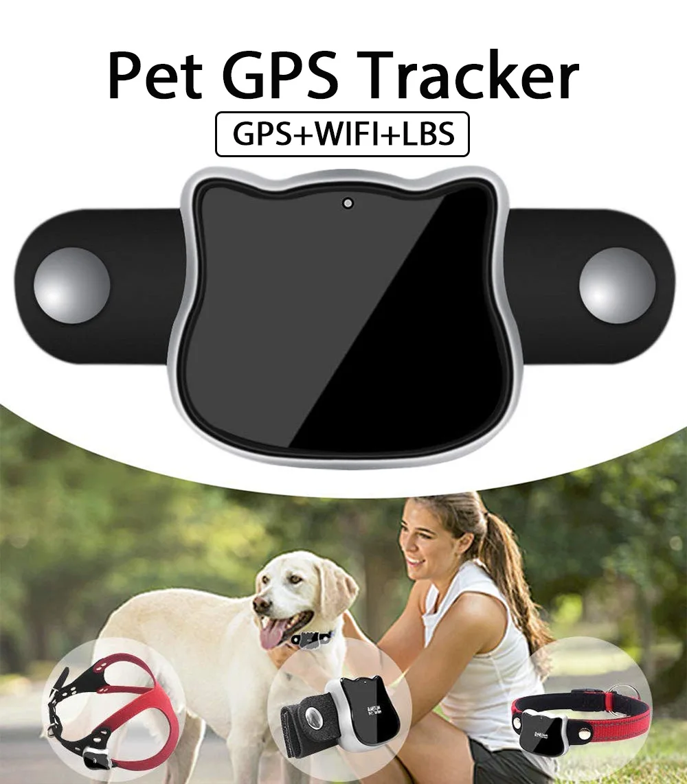 New Design Pet GPS Tracker Waterproof IP65 Geo-fence Google Track GPS For Cat Collar Mini Dog GPS Locator PK TK909