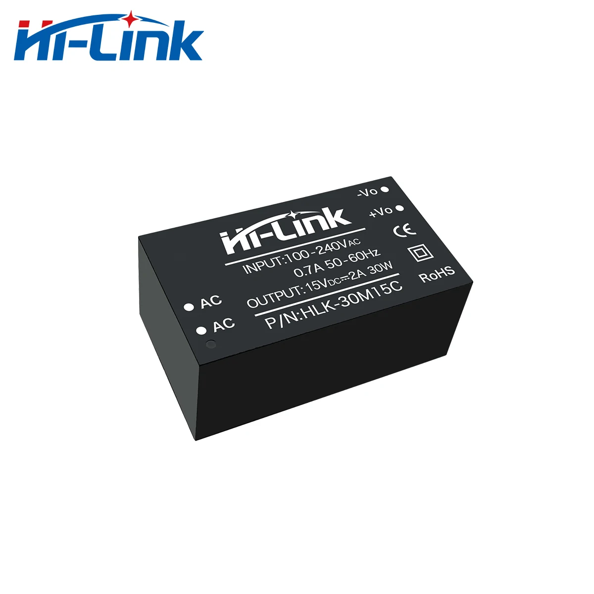 

Shenzhen Hi-Link 30W 15V 2A AC DC Single Output Power Supply Module HLK-30M15C