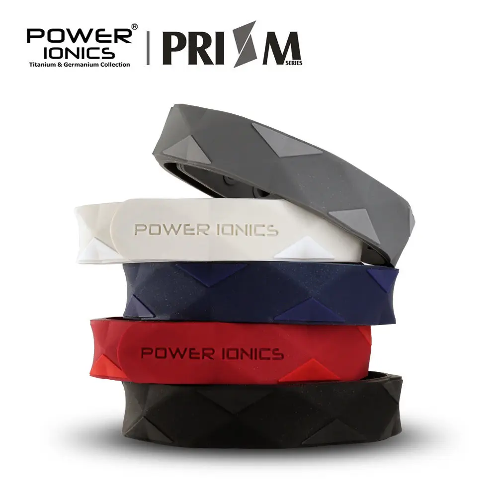 Power Ionics Prism 2000 Ions Titanium Germanium Silicone Wristband Bracelets For Man Women   