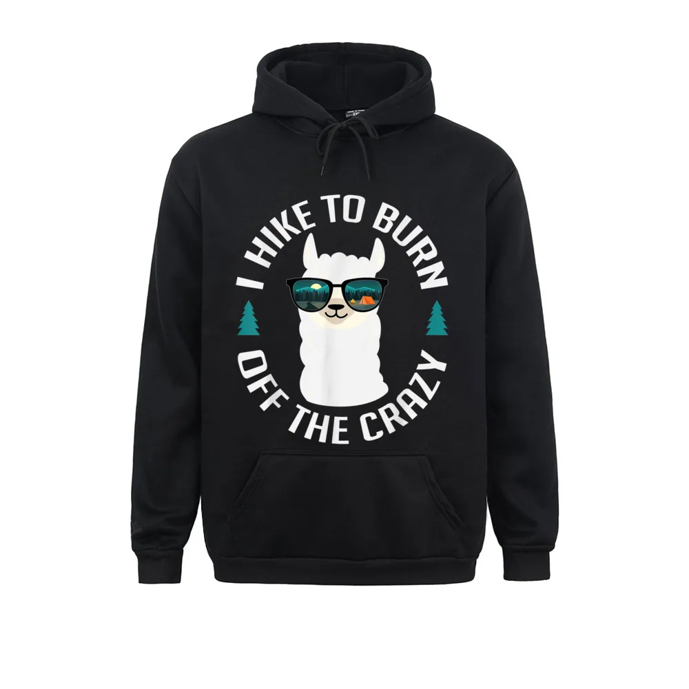 

Мужские свитшоты с длинным рукавом, забавные худи с ламой и хикером, надпись «I Hike To Burn The Crazy», спортивная одежда