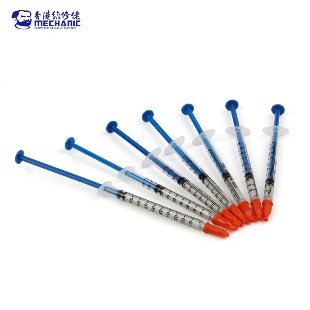 MECHANIC 0.2/0.3/0.4/0.5/0.6/0.7/1.0ml Silver Conductive Glue Wire Electrically Paste Adhesive Paint For PCB Repair with Needle