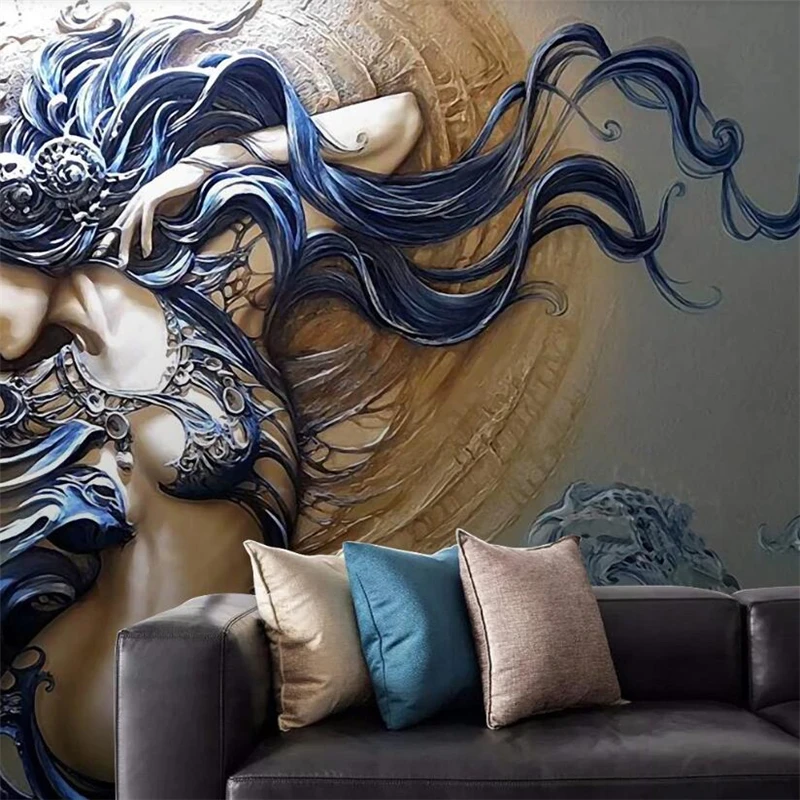 Custom wallpaper 3D stereo relief fashion dynamic beauty background wall decoration painting living room bedroom wall paper обои