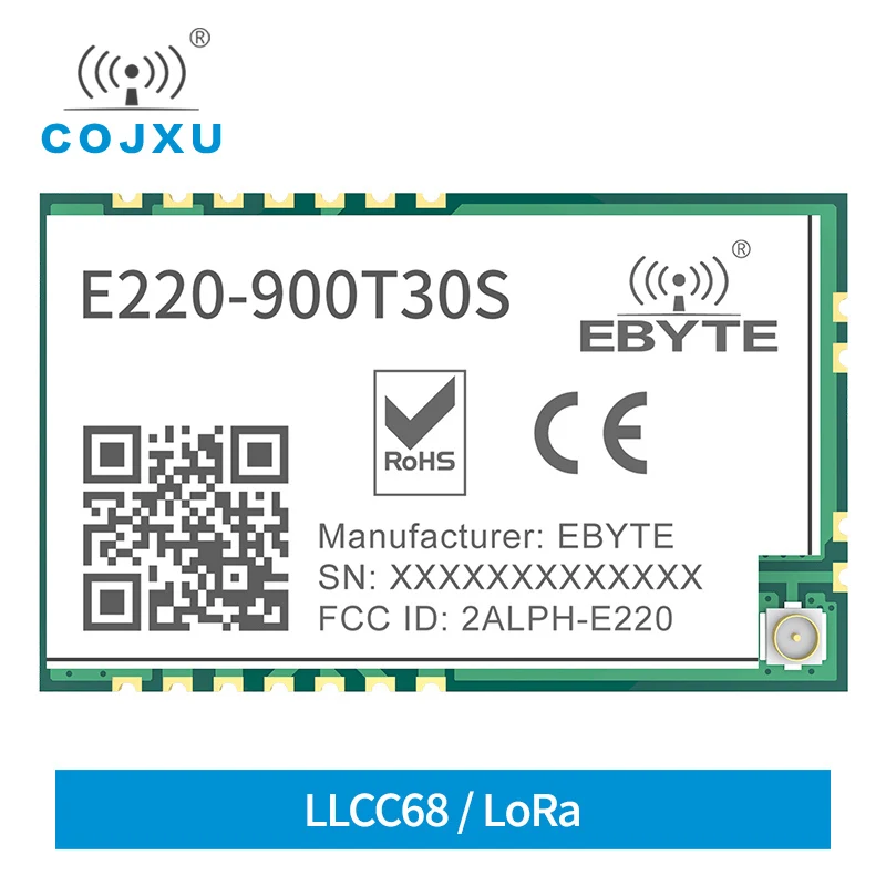 LLCC68 LoRa Module 873.125MHz 30dBm 10km RSSI WOR cojxu E220-900T30S Watchdog IPEX/Stamp Hole Wireless Transceiver Receiver