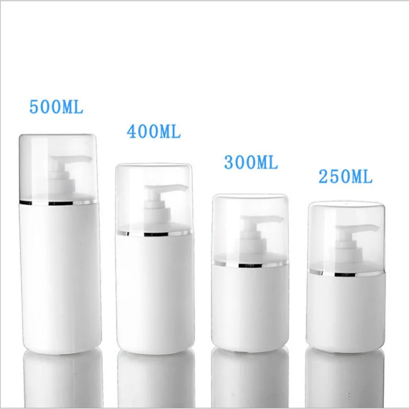 5/10pcs Refillable White Empty Lotion Pump Bottles For Gel Soap Dispenser Shampoo Press Dispenser Bathroom Storage Bottle