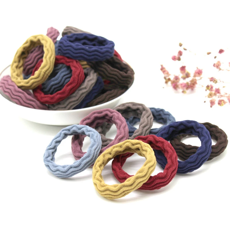 Women Girls Simple Basic Elastic Hair Bands Colorful Tie Scrunchie Ponytail Holder Rubber Bands Fashion Hair Accessories