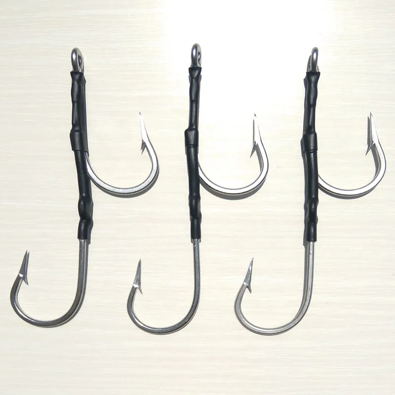 5pcs 6/0 8/0 10/0 12/0 Game Fishing Assist Hooks for Skirted Trolling Lures  Trolling Fishing Lure Marlin Tuna Pakula