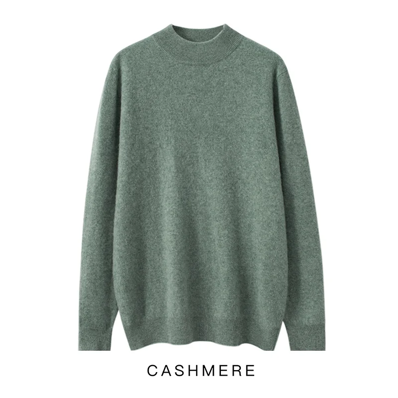 High Quality 2021 New Autumn 100% Cashmere Sweaters Winter Fashion Clothing Men\'s Soft Solid Color O-Neck Men Pullover