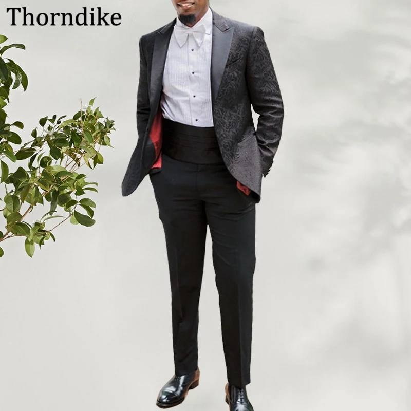 

Thorndike New Arrival Slim Fit Casual Style Men Suits for Wedding 2021Custom Made Peaked Lapel Dinner Prom Blazer Pants Set 2Pcs