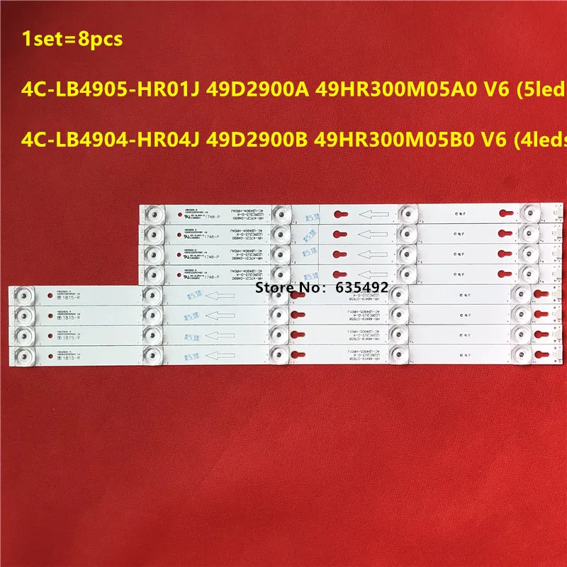 New LED Backlight Strip 49D2900A/B 4C-LB4905-HR01J 4C-LB4904-HR04J U49P6016 U49P6066 U49P6046 U49P6006 49S405 49S403 49S305