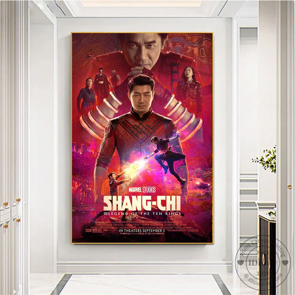 Shang-Chi and the Legend of the Ten Rings Marvel Movie Poster Prints ShangChi Film Poster Canvas Painting Wall Art Home Decor