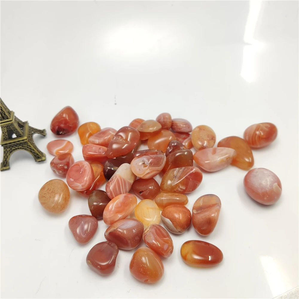 100g Natural Tumbled Carnelian Crystal Red Gravel Agate Healing Stones Planting Aquarium Fish Tank DIY Material