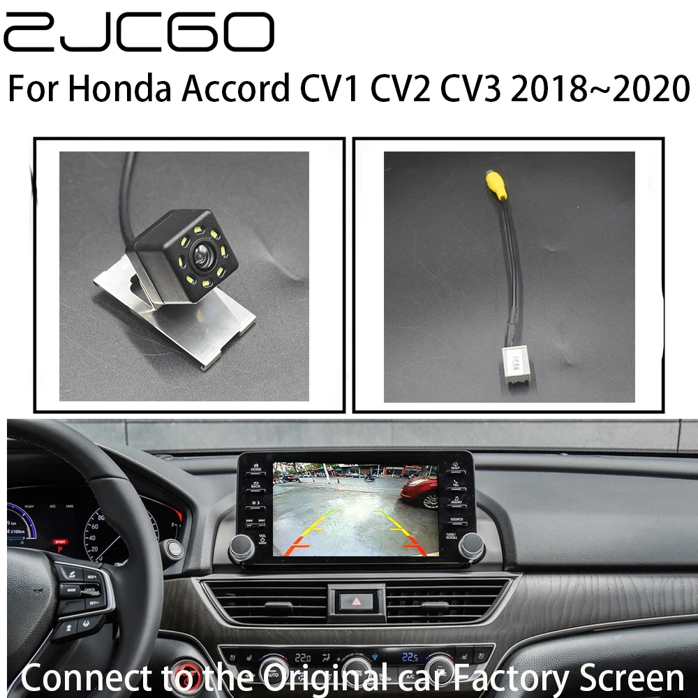 

ZJCGO Car Rear View Reverse Back Up Parking Camera for Honda Accord CV1 CV2 CV3 2018~2020