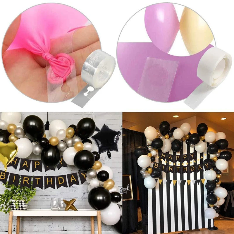 Schwarz Goldene Folie Ballons Geburtstag Party Dekorationen für Erwachsene Banner Tissue Papier PomPoms Jahrestag Geschenk Liefert