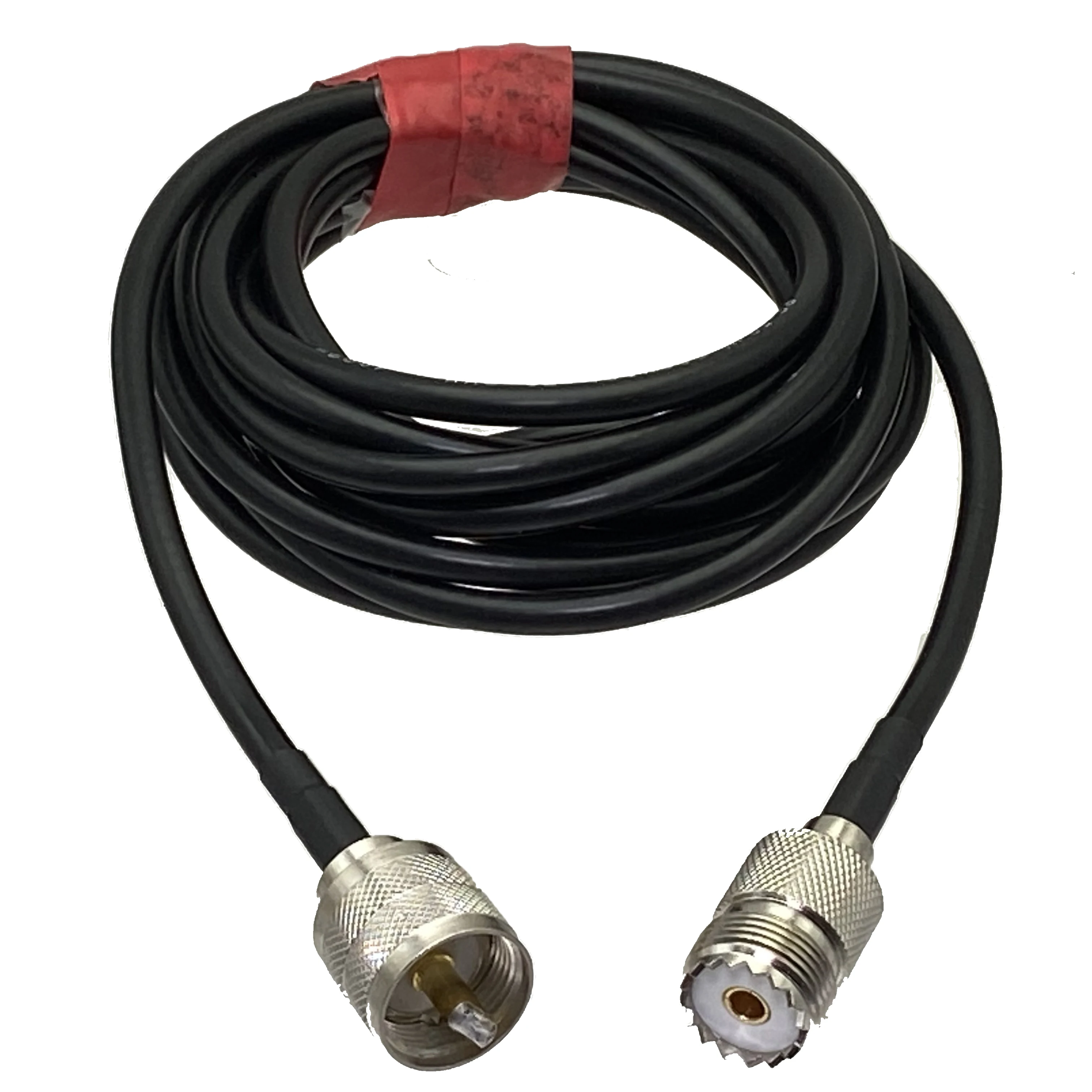 Wtyk męski UHF PL259 do gniazda żeńskiego UHF SO239 prosty zaciskany kabel RG58 zworka pigtail 4 cale ~ 20M