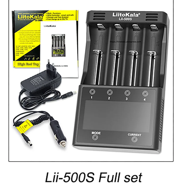 LiitoKala Lii-500 Lii-PD4 Lii-S6 Lii-500S 18650 21700 26650 AA AAA dla 18350 18500 16340 17500 25500 10440 ładowarka 17350