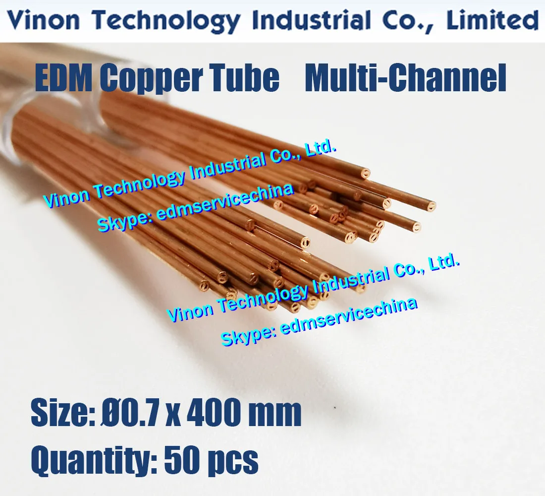 

(50pcs/bag) 0.7x400MM Copper Tube Multichannel, EDM Multihole Tubing Copper Electrode, EDM Drill Copper Tube 0.7x400mm