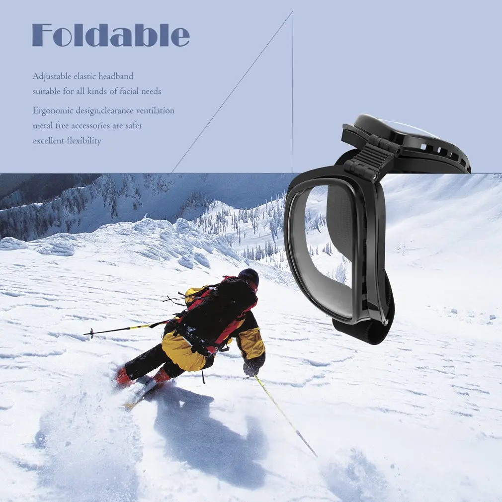 Foldable Vintage Motorcycle Glasses Windproof Goggles Ski Snowboard Glasses Off Road Racing Eyewear Dustproof Goggles