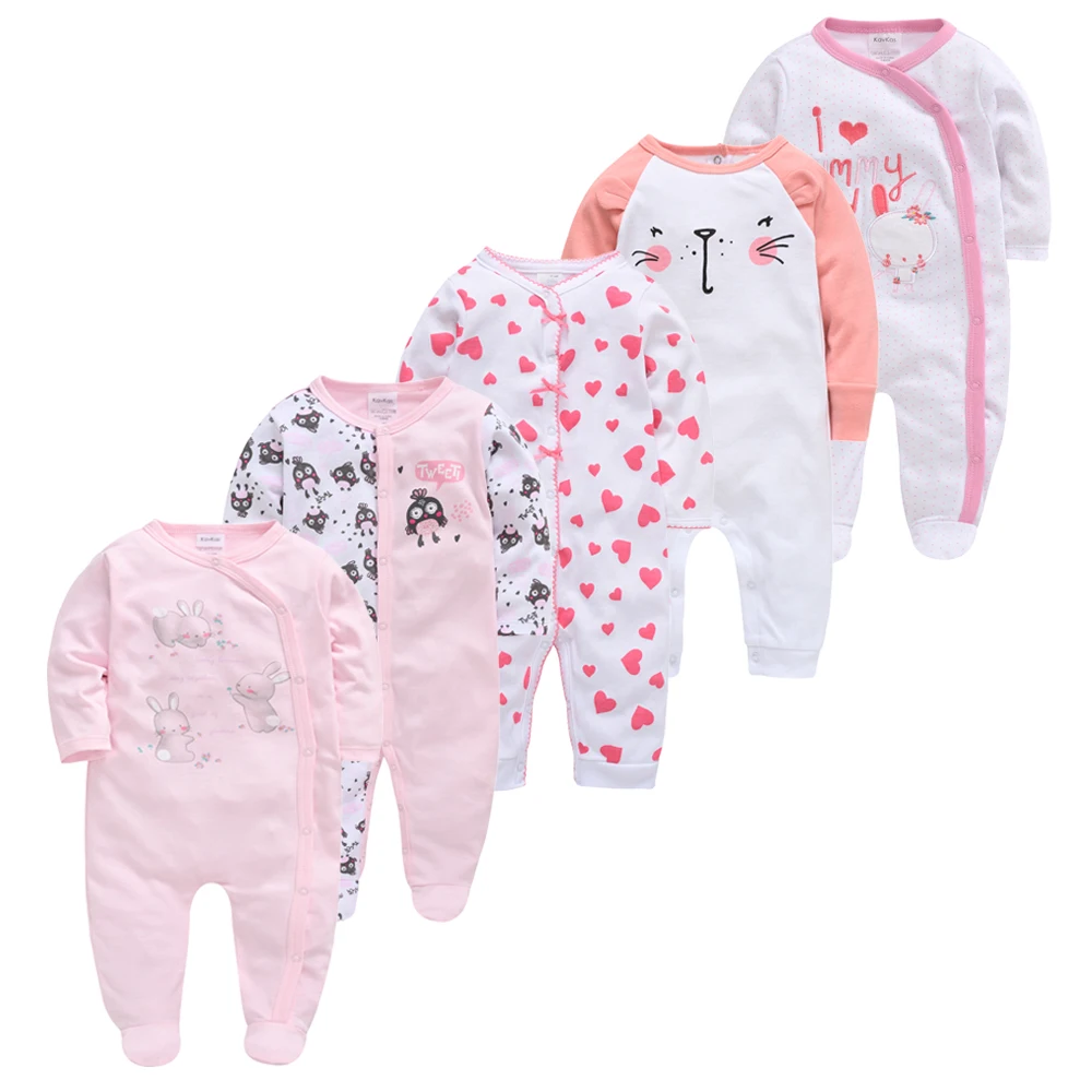 5pcs Baby Girl Boy Pijamas roupas de bebe fille Cotton Breathable Soft ropa bebe Newborn Sleepers Baby Pjiamas Infant Sleeepsuit