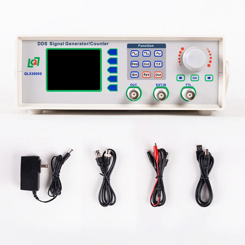 QLS2800 5MHz DDS function signal generator signal source frequency counter pulse generator with communication