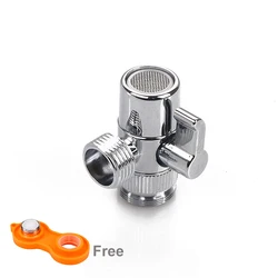 Bathroom Faucet Adapter Kitchen Tube Connector Valve 22/24mm Splitter Diverter Valve Water Tap Connector for Toilet Bidet Shower