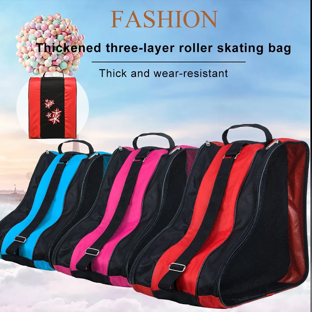 

3 Layers Portable Skate Storage Bag Waterproof Kids Roller Skate Carry Case Packs