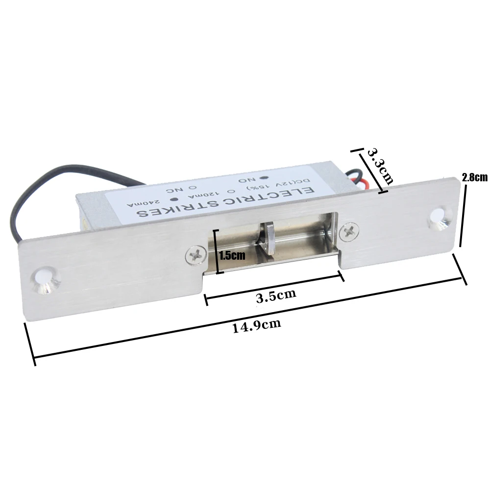 Stainless DC 12V Electric Strike Door Lock For Access Control System Fail safe or Fail secure Electric Lock