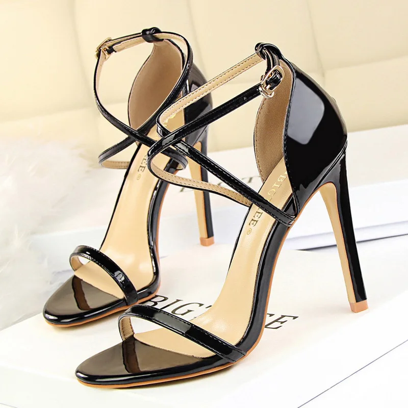 BIGTREE Shoes Buckle Strap High Heels 2024 New Women Heels Sandals Stiletto 11cm Sexy Heels Party Shoes Women Pumps Ladies Shoes