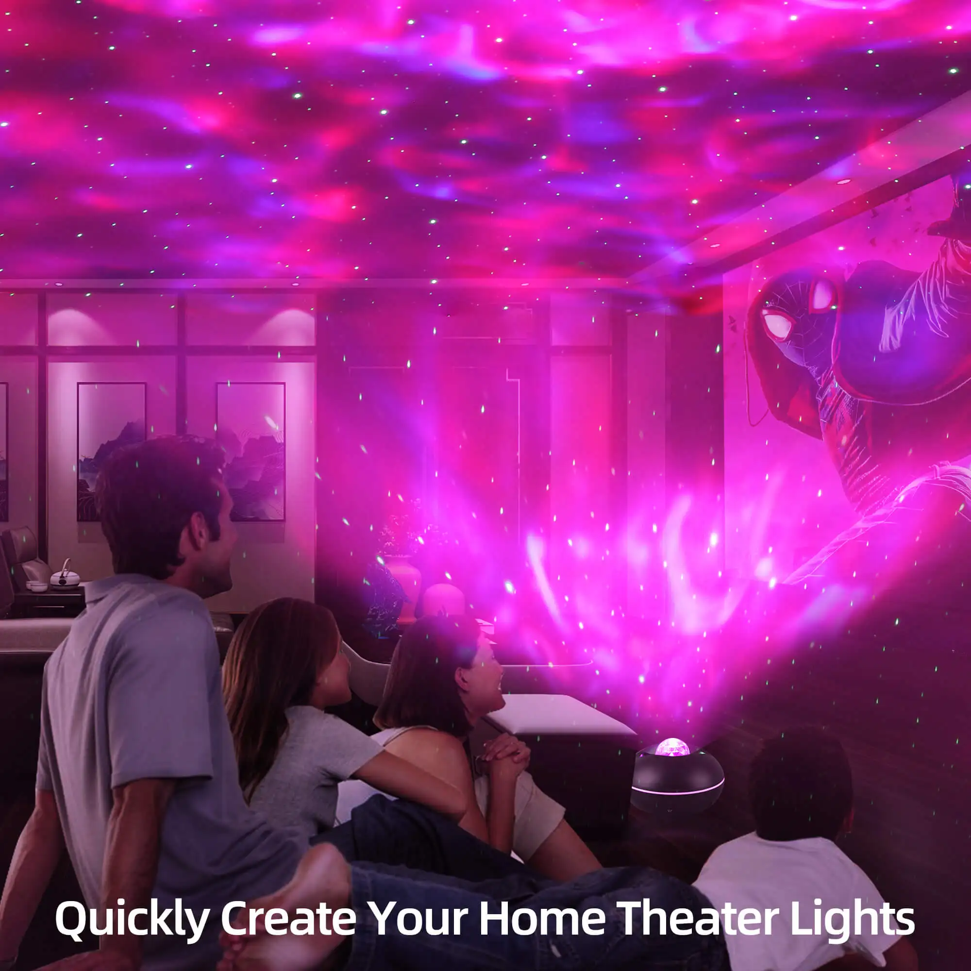 Stern projektor Galaxie Nacht führte Licht Bluetooth Galaxie Sternen himmel Projektor Ozean Welle Nacht lampe mit Musik Bluetooth-Lautsprecher