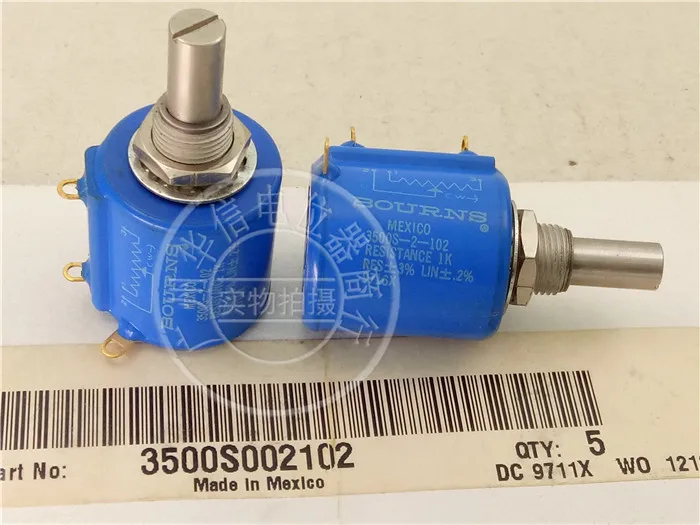 BOURNS 3500S-2-102L 103L 104L 201L 202L 203L 204L 500R 501L 502L 503L 500R  10 multiturn potentiometer--5PCS